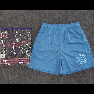 Eric Emanuel Men’s Sky Blue Mesh Athletic Shorts